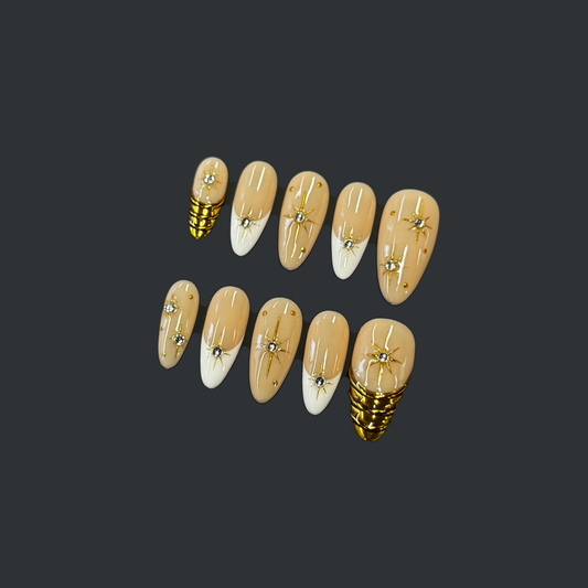 Gilded French Mid – Gold French Tip Press-On Nails