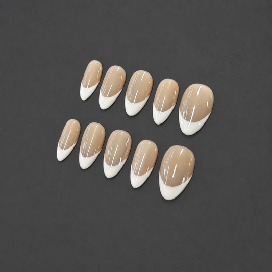 Bare – Nude French Almond Press-On Nails