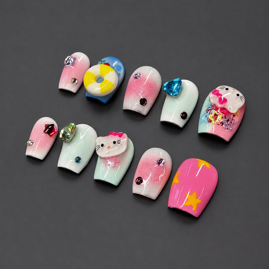 Sweet Dream – Kawaii Pastel Press-On Nails