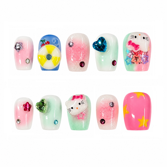 Sweet Dream – Kawaii Pastel Press-On Nails